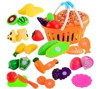 24Pcs Enfants Pretend Jeux de Rôle Cuisine Fruits Légumes Nourriture Jouet Set Coupe-Cadeau Gjj124 G