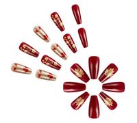 24pcs Fall Thanksgiving Press On Nails Short Carré Maple Feuilles De Faux Ongles Décorations De Manucure Acrylique Pour Les Femmes Décoration Du Nail Art