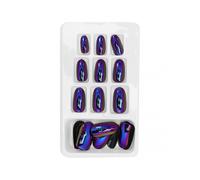 24pcs Fashionable Fake Nails Detachable Bright Color False Nail Patch Full Cover Nail Art Tips05