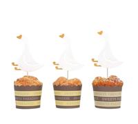 24Pcs Goose Cake Topper Silly Goose Party Favors Drôle pour Décorations De Gâteau Fête D'anniversaire Fournitures Fit Célébrations Anniversaires Vacances Anniversaires