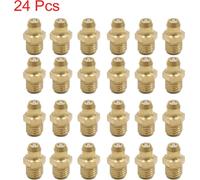 24pcs Graisseur Droit M8x1 Filetage Raccord Graisseur Laiton pour Auto Moto
