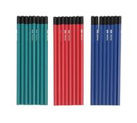 24pcs HEX CURS Set en bois 3 couleurs crayon de dessin graphite pour l'écriture de rédaction de fournitures scolaires