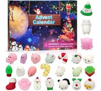 24PCS Jouets de Compte à Rebours de Noël,Squishy Toys,Kawaii Squishy Jouet,Mixed Mini Soft Squishy Kawaii Toy,Mochi Animaux Squishy Jouets,Squishy Toys pour Cadeaux Anniversaire Noël (A)