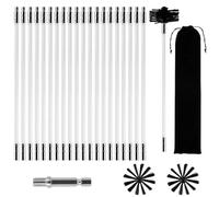 24PCS Kit de Ramonage,Brosses de cheminée,bouche d'aération,Brosse Nettoyage Cheminée,Kit de Réglable Brosse Nettoyage de Cheminée,Comprenant 20 Tiges 2 Têtes Brosse 1 Connecteur et 1 sac de rangement