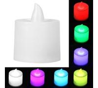 24PCS LED bougie lampe multi-couleurs nuit décoration lumière (coque blanche + flash multicolore) Multicolore G