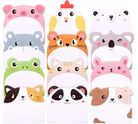 24pcs Notes Adhésives,Sticky Notes Cute Animés 12 Dessins D'animaux,720 Feuilles De Notes Adhésives Pour Enfants Pour Les Sacs De Fête,Party