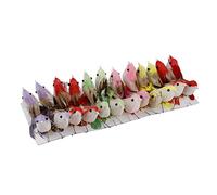 24pcs Oiseaux en Mousse de Simulation Artificielle, Petits Oiseaux Décoratifs en Plumes de Mousse de Simulation, Ornements D'oiseaux Miniatures Bricolage pour la Maison, le Jardin, la(24 pièces)