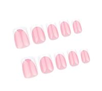 24pcs Omber Roses Appuyez Sur Des Clous Colues Sur Des Ongles Français Faux Ongles Acryliques Ongles Artificiels Gradients Faux Ongles Pour Wom Press On Clou