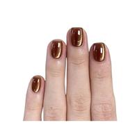 24PCS Ongles à coller œil de chat vert foncé, carrés courts brillants | Capsules en ABS pour soirée, finition brillante et forme carrée courte couvrante(Style 11,Medium)
