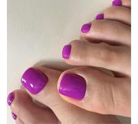 24pcs Ongles Artificiels Brillants Couvertures Complètes Appuyez Sur L'ongle Court Carré Faux Ongles D'orteil Pédicure Pour Diverses Occasions False Toenails