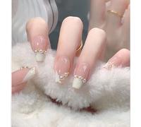 24Pcs Ongles Pré-Enregistrés Avec Strass Et Papillon Pailleté, Avec Colle, Durables Et Réutilisables (A28, Muticolor)