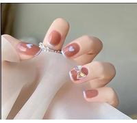 24Pcs Ongles Pré-Enregistrés Avec Strass Et Papillon Pailleté, Avec Colle, Durables Et Réutilisables (X8, Muticolor)