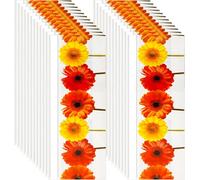 24pcs Piège à Mouches pour Fenêtre pour l'Intérieur, Autocollant Pièges à Colle Style Fleur Transparents Bandes Collantes Anti-Mouches pour Maison École Restaurant Cantine