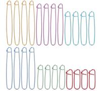 24pcs Porte-Mailles à Tricoter, Porte-Mailles de Fil Pratique Crochets à Tricoter Polyvalents Porte-Aiguilles à Tricoter Porte-Mailles au Crochet pour Quilting Couture Tricot (6 Tailles)