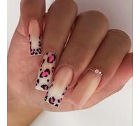 24pcs Presse Sur Des Clous Coffin Glues Sur Les Faux Conceptions Françaises Faux Cadeaux Artificiels Pour Les Femmes Girls Stick On Fake Nail