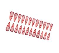 24pcs Presse Sur Des Ongles Glues Amandes Sur Les Faux Conceptions Françaises Cadeaux Artificiels Pour Les Femmes Filles Talons Aiguilles Ongles
