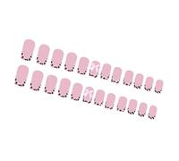 24pcs Presse Sur Nails Square Glues Sur Les Fausses Conceptions Françaises Faux Cadeaux Artificiels Pour Les Femmes Girls On Nail Square Amond French Tip On Nail