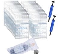 24pcs Protecteur De Bouteille De Vin Pack,Emballage Gonflable De Douilles,Colonne D'Air Pour Bouteille De Vin,Sac Bouteille Vin,Choc Sacs D'Emballage Pour Une ExpéDition SûRe Avec2 Pompe RéUtilisable