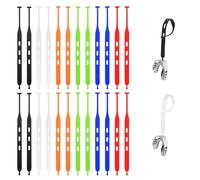 24pcs Protège-Dents Rugby Attache Uniquement, 18,1cm Protège-Dents Universel Football Sangle Remplacement Accessoires pour Casque pour Adolescents Boxe Hockey Basket-Ball (6 Couleurs)