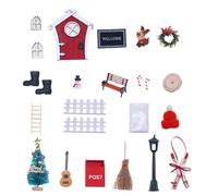 24pcs / Set Dollhouse Christmas Decorations, DIY Miniature Simulation Fairy Door - MEUILLE MOUVERNEMENT DE POULONS CHEMIS The DURTHED CARTONI