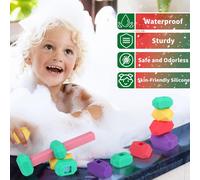 24pcs Silicone Stacking Stones for Girls and Boys