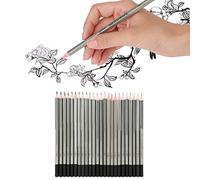 24pcs Sketch Sketch Sketch Sett, 9h to 14b Graphite Drawing Crayons pour artistes esquisse d'art d'art création en bois art en bois