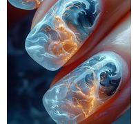 24pcs Square Press On Nails Design Brillant Frags Free Free Acrylique Faux Colues Artificielles Pour Wome Acrylique Glues Nail Pour Les Femmes Clear