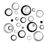 24pcs stickers muraux 3D Cercle Sticker Mural Miroir Autocollant en Taille Différente Decoration Muale de la Maion Effet Mirroir (M002)
