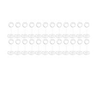 24PCS Table Number Holder, Stainless Steel Wire Picture Holder, 85mm Tall Multifunctional Place Card Stand for Wedding Party Office Home Decor with Wide Stable Base (Argent)