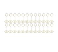 24PCS Table Number Holder, Stainless Steel Wire Picture Holder, 85mm Tall Multifunctional Place Card Stand for Wedding Party Office Home Decor with Wide Stable Base (Or)