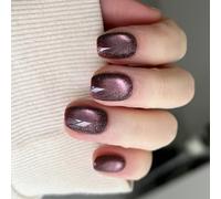 24pcs Unique Presse Sur Les Ongles Courts Faux Ongles Acryliques Brillants Artificiels Pour Les Célébrations Et Vacances Quotidiennes De Vacances