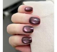 24pcs Unique Presse Sur Les Ongles Courts Faux Ovales