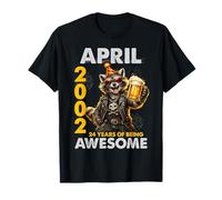 24th Birthday Raccoon Beer April 2002 Vintage 24 Years Old T-Shirt