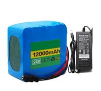 24V 12AH Batteries pour Vélos Électriques 6S5P Batteries Lithium-ION Étanches pour Fauteuils Roulants Et Tondeuses À Gazon Batteries Rechargeables pour Karting Et Scooter XT30+JST