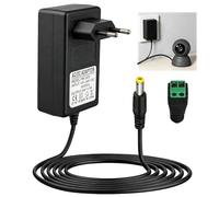 24V 3A Adaptateur Alimentation 72W, Universal Transformateur AC/DC 100-240V avec Prise EU et Sortie 5.5x2.5mm, Adaptateur Secteur pour LED Streifen, CCTV Caméra, Routeur, Écran, 1.5M