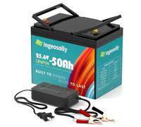 24V 50ah LiFePO4 Batterie au Lithium 8000 + Batterie Rechargeable au Lithium de Fer de Phosphate de Cycle Profond pour Camping - Car, RV, Chariot, système Solaire, voiturette de Golf, réserve