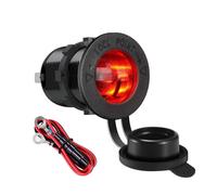 24v Avec Clapet Étanche,Adaptateur Secteur,Pour Bateau Moto Et Camion Rv Atv Avec Fils Cosse À ?illet D5 - Type Red With Wire