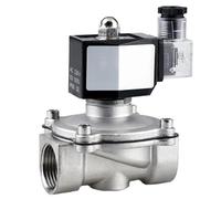 24V DC 220V AC DN15-50 1/2" 3/4" 1" - 2" BSP Female Outdoor Waterproof Solenoid valve 304 Stainless Steel Water Gas Oil(220V,Waterproof-DN40)