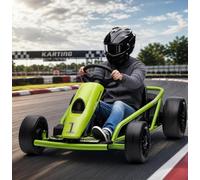 24V Drift Go-Kart électrique Enfant | 2x300W | Batterie 9Ah | Démarrage Progressif | Siège Réglable