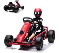 24V Drift Go-Kart électrique Enfant | 2x300W | Batterie 9Ah | Démarrage Progressif | Siège Réglable