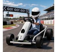 24V Drift Go-Kart électrique Enfant | 2x300W | Batterie 9Ah | Démarrage Progressif | Siège Réglable