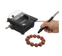 24V Mini Scie De Table 100W Pour Bois, Profondeur De Coupe Réglable De 0 à 16mm, 7 Vitesses, 4 Lames, Petit Banc De Scie Pour Menuiserie, Bricolage, Modélisme Et Découpe De PCB