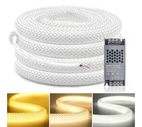 24V Ruban lumineux néon à LED, 2835 240 LEDs/m 360 degrés Tube de maille circulaire LED néon avec 24V 200w longue bande de fer Shell Power ac176-264v pour chambre à coucher, décoration de fête.