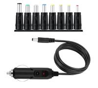 24W Chargeur de Voiture Universel DC 12V 2A avec 8 Connecteurs Cordon d'alimentation Câble 12v Chargeur Allume Cigare Chargeur Voiture pour Lecteur DVD GPS Haut Parleurs étiqueteuse CaméraLED Autres
