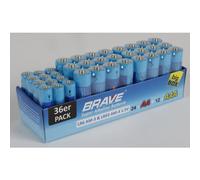24X 36 Piles Alkalines Brave AA & AAA LR6 + LR03 Grande Boîte 864 Pièces