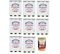 24x BIRRA Peroni Nastro azzurro zero alkoholfrei Flaschen Bier 0% Alk. 0,33l Flasche + Italian Gourmet polpa 400g