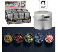24x boîte de rangement magnétique distributeur d'épices salière & poivrière