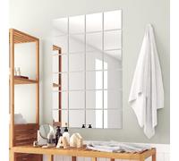 24x Carreaux de Miroirs Carré Verre Miroir Mural Décoration de Maison vidaXL