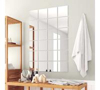 24x Carreaux de Miroirs Carré Verre Miroir Mural Décoration de Maison vidaXL