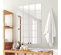 vidaXL Carreau de miroir 24 pcs Carré Verre